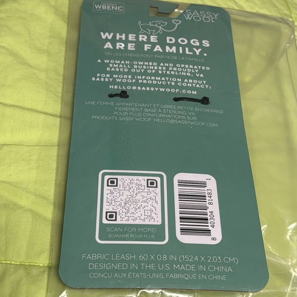 Sassy Woof leash & charm New in package. Puppuccino lover ☕️🐶❤️ - Picture 2 of 4